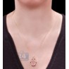 925 Sterling Silver 12.29ct Rose Quartz Drop Pendant Necklace