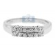 14K White Gold 0.40 ct 2 Row Diamond Womens Band Ring