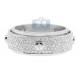14K White Gold 0.45 ct Diamond Mens Openwork Screw Ring