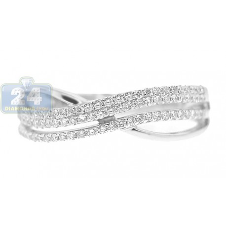Round Criss Cross Crystal Pave Band Ring FancyRound Criss and 8 7 925 Sterling Silver Criss Cross Ring Round Three Row Pave Center Sizes 6 Sandy by Crush Silver Crystal Fashion “ X “ Ring