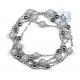 14K White Gold 7.26 ct Diamond Bead Mens Chain 8 mm 35 inches