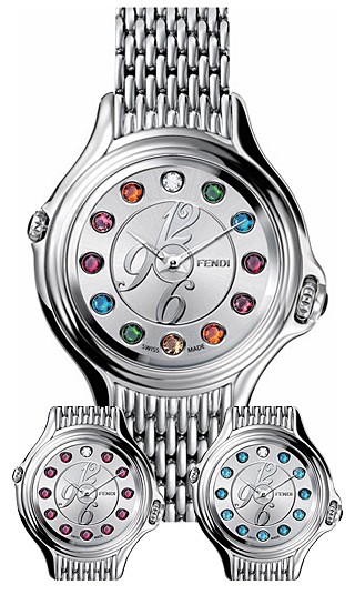F105036000T02 Fendi Crazy Carats Silver Dial Bracelet Watch 38mm