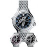 F105021000B3P02 Fendi Crazy Carats Diamond Black Dial Steel Watch 33mm 