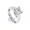 Platinum 1.75 ct Princess Cut GIA Diamond Solitaire Womens Engagement Ring