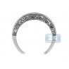 14K White Gold 0.25 ct Diamond Vintage Patterned Wedding Band Ring
