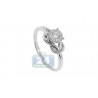 14K White Gold 0.33 ct Diamond Knot Womens Engagement Ring