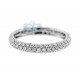 14K White Gold 1.21 ct Diamond All Way Around Womens Ring