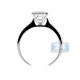 14K White Gold 0.61 ct Diamond Cluster Engagement Ring