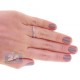 14K White Gold 0.30 ct Diamond Womens Wedding Band Ring