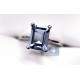 14K White Gold 1.83 ct Aquamarine Solitaire Engagement Ring
