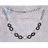 Womens Diamond Collar Necklace 14K White Gold Ceramic 1.27ct 16"