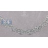 Womens Diamond Collar Necklace 14K White Gold 10.67ct 15mm 18"