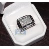 14K White Gold 1.72 ct Round Princess Diamond Mens Signet Ring