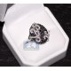 14K White Gold 1.73 ct Black Diamond Multi Swirl Womens Ring