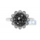 14K White Gold 2.10 ct Black Diamond Womens Flower Ring
