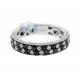 14K White Gold 1.25 ct Black Diamond Womens Band Ring