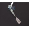 Womens Diamond Dangling Drop Pendant 14K White Gold 1.10ct