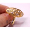Matte 14K Yellow Gold 4.55 ct Diamond Oval Cocktail Womens Ring