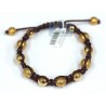 Canary Diamond Bead Adjustable Bracelet 14K Yellow Gold 6.86 ct