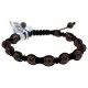 Stainless Steel 8.00 ct Cognac Diamond Bead Adjustable Bracelet