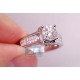 14K White Gold 0.80 ct Diamond Vintage Heart Engagement Ring