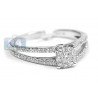 14K White Gold 0.58 ct Diamond Openwork Engagement Ring