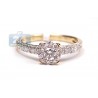 14K Yellow Gold 0.92 ct Round Diamond Vintage Engagement Ring