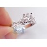 14K White Gold 0.78 ct Diamond Illusion Vintage Engagement Ring
