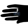 14K White Gold 0.78 ct Diamond Illusion Vintage Engagement Ring