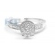 14K White Gold Diamond Antique Patterned Engagement Ring