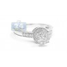 14K White Gold 0.59 ct Diamond Antique High Set Engagement Ring