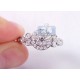 14K White Gold 0.81 ct Diamond Vintage Engagement Ring
