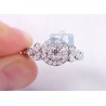 14K White Gold 0.81 ct Diamond Vintage Womens Engagement Ring