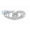 14K White Gold 0.57 ct Diamond Openwork Vintage Engagement Ring