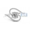 14K White Gold Zig Zag 0.62 ct Diamond Engagement Ring