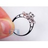 14K White Gold 1.14 ct Diamond Engagement Rose Flower Ring