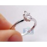 14K White Gold 0.45 ct Marquise Cut Diamond Solitaire Womens Engagement Ring