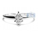 14K White Gold 0.45 ct Marquise Diamond Solitaire Engagement Ring