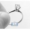 14K White Gold 0.50 ct Diamond Solitaire Womens Classic Engagement Ring