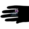 925 Sterling Silver 6.00 ct Amethyst Solitaire Womens Signet Ring
