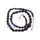 925 Sterling Silver Natural Dyed Sapphire Necklace 18 Inches