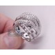 18K White Gold 2.53 ct Diamond Bamboo Womens Ring