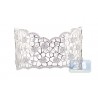 Womens Diamond Openwork Cuff Bracelet 18K White Gold 7.49 ct 6.5"