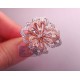 18K Two Tone Gold 2.90 ct Diamond Womens Flower Ring