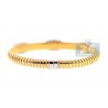 Womens Diamond Station Cuff Bracelet 14K Yellow Gold 0.54 ct 6.5"