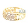 Womens Diamond Openwork Cuff Bracelet 18K Yellow Gold 6.95 ct