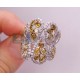 14K White Gold 4.28 ct Fancy Yellow Diamond Vintage Ring