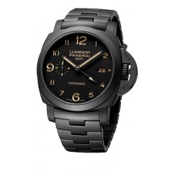 Officine Panerai Ceramic Tuttonero GMT Watch PAM00438