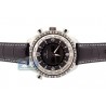Aqua Master Digital 1.50 ct Black Diamond Mens Steel Watch