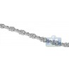 Womens Baguette Diamond X Link Bracelet 14K White Gold 1.40 ct